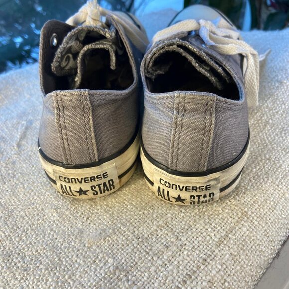 Converse all star grey double tongue low top sneakers, Size 7 - Picture 4 of 6
